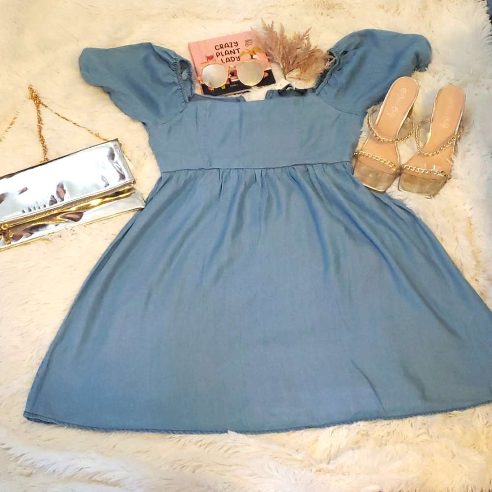 💎 New Beautiful dusty blue Dress